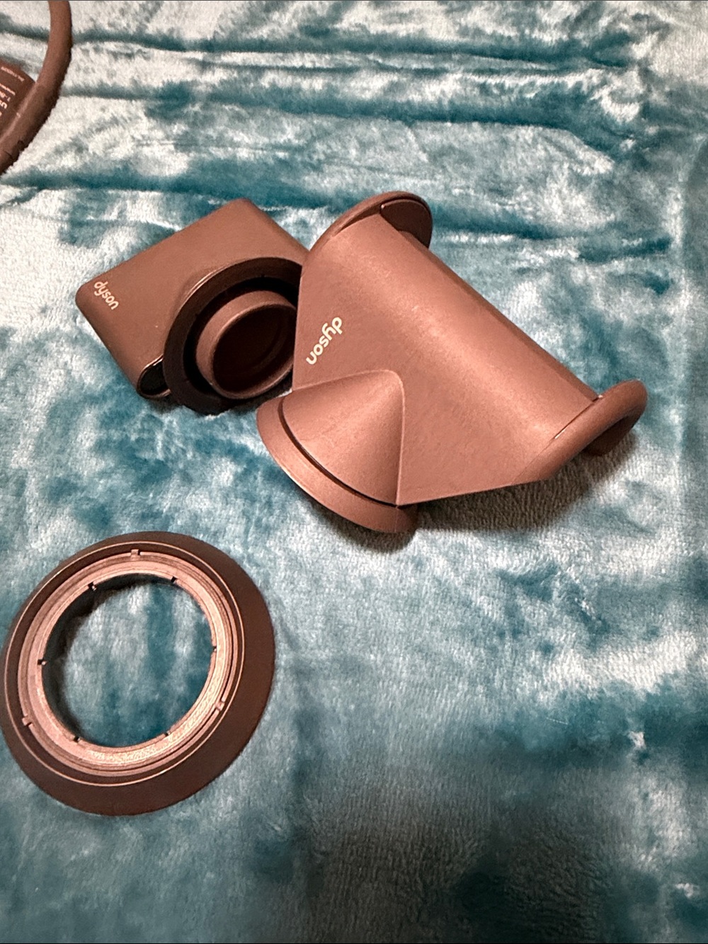 Dyson Hair Dryer with Orange Accent and Gray Attachments No Box - Picture 6 of 10